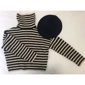 Zara Striped Turtleneck Sweater